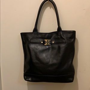 Tory Burch Nordstrom Anniversary Black Leather Tote